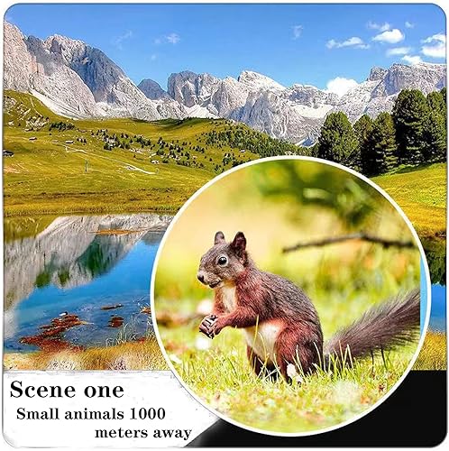 Miniatura 2 de Telescopio monocular monocular HD de 12 × 50, con adaptador para teléfono inteligente y trípode de metal, monocular compacto impermeable de alta