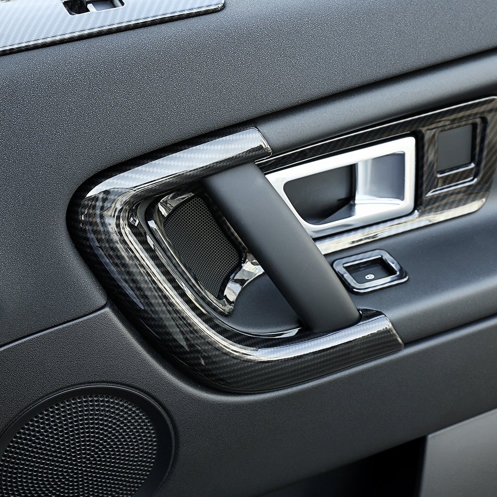 Insert de poignée de porte style carbone pour Discovery Sport, finition esthétique luxe