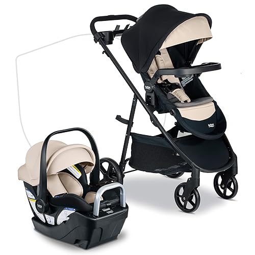 Miniatura 2 de Britax Willow Brook S+ Sistema de viaje para bebé, asiento de automóvil y cochecito para bebé con base alpina y asiento infantil Willow S con base