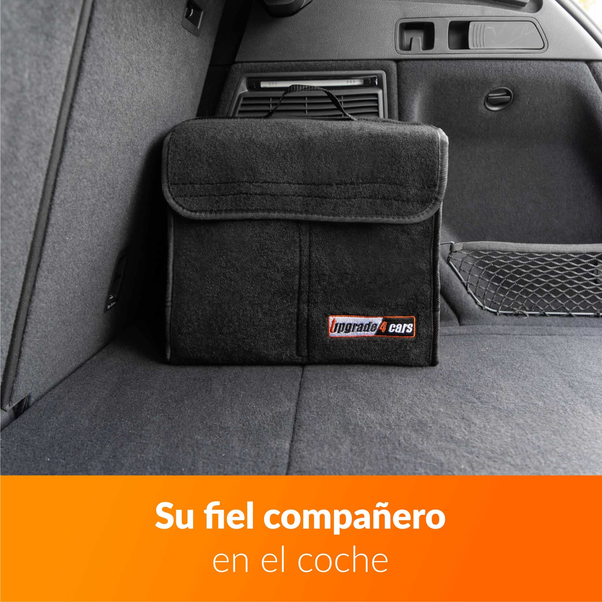 Upgrade4cars Bolsa Maletero Coche de Fieltro | Organizador para Herramientas y Limpieza | Caja Almacenaje Coches Pequeño