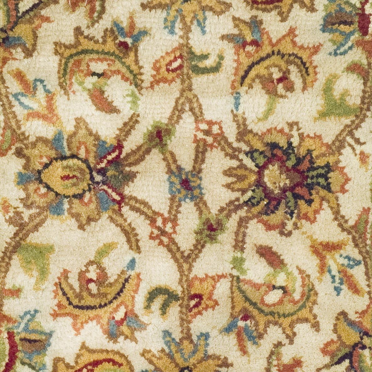 Ivory Hand-Tufted Wool Rectangular Area Rug 2' x 3'