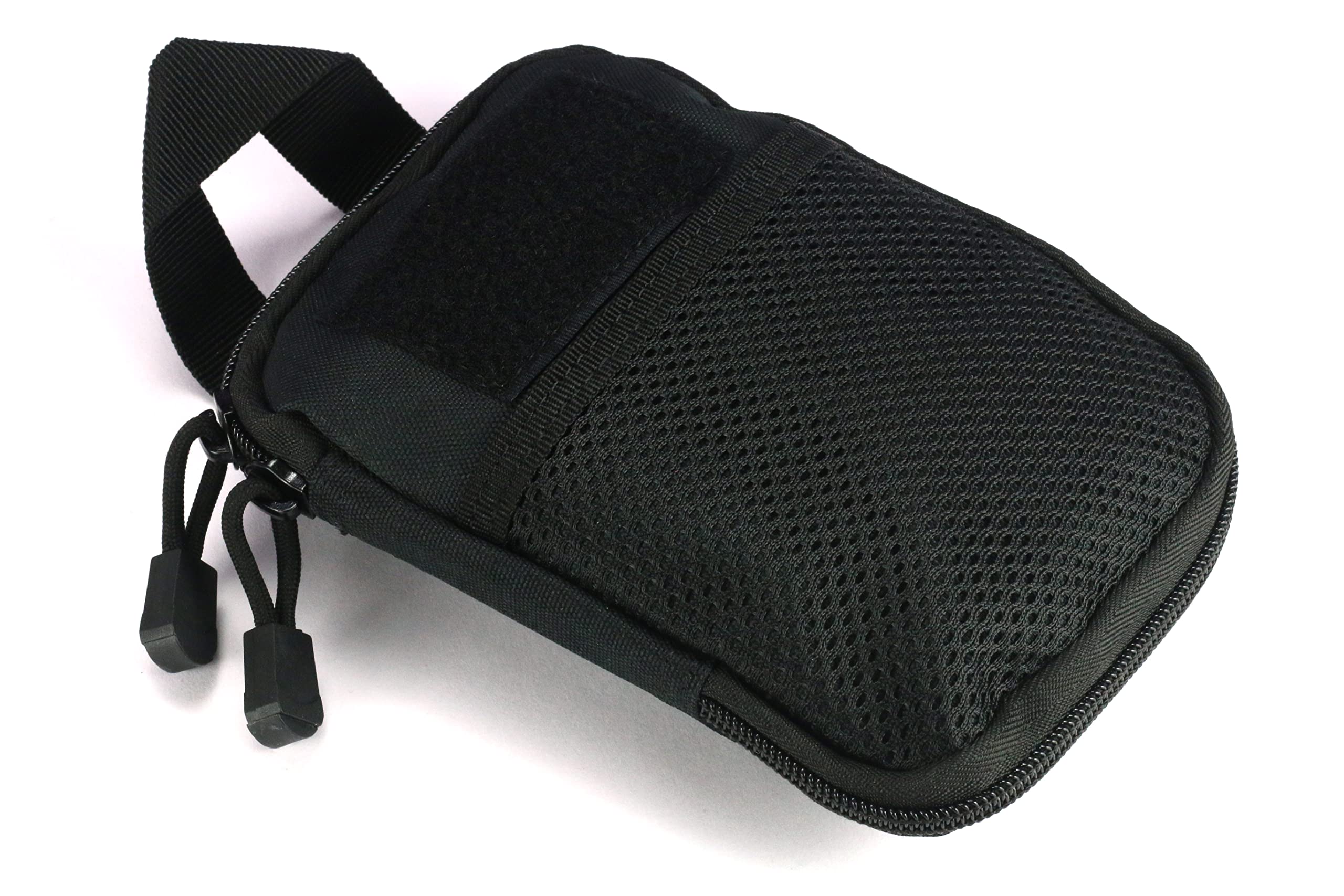 Compact Wash Kit - Travel Set of Stainless Steel Mirror, Microfibre Towel, Comb and Toothbrush in a Tough Nylon Zip-up Pouch. UK-Made - Image 3