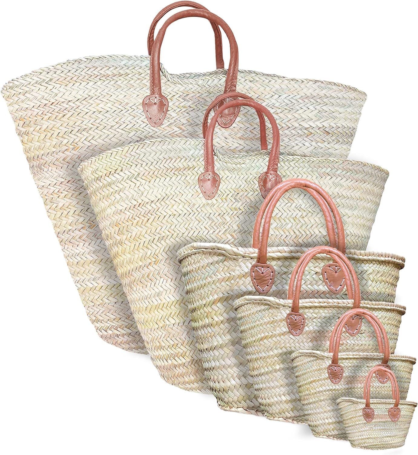 Moroccan Straw French Market Basket Bag Chic Straw Shopping Bag