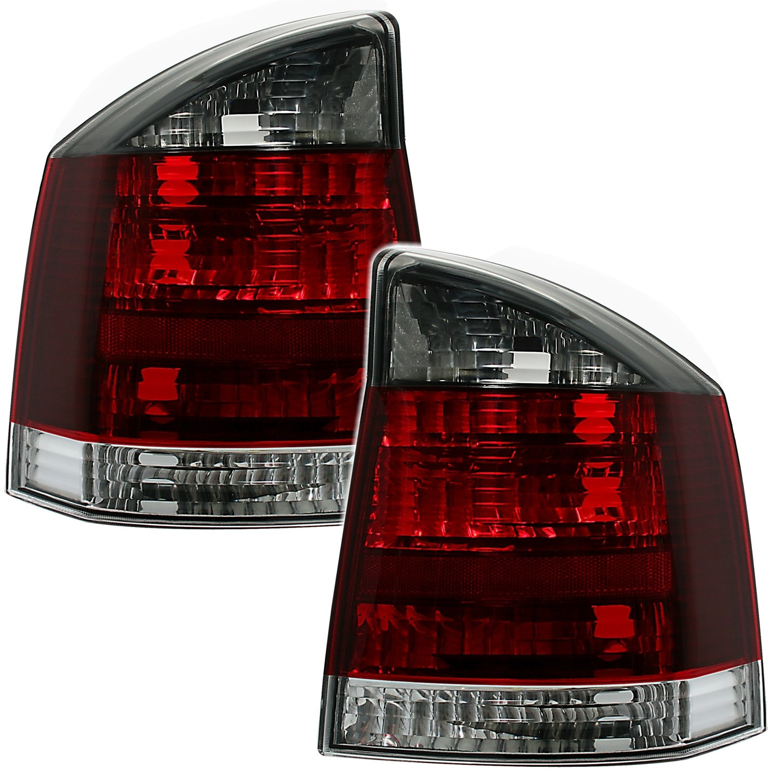 AD Tuning GmbH & Co. KG Set di fanali Posteriori in Vetro Trasparente Rosso – Smoke