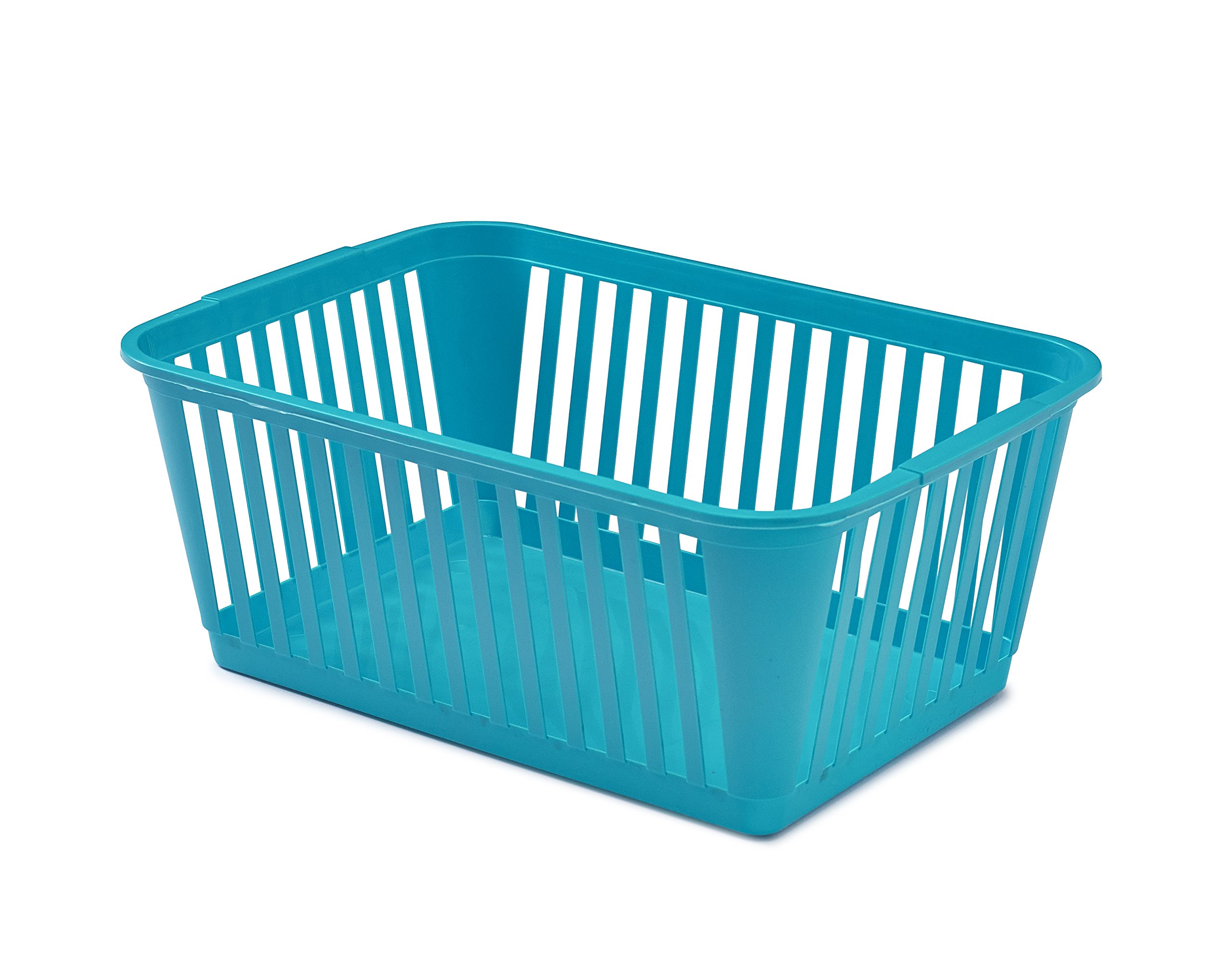 Whitefurze Handy Basket, Plastic, Teal, 37 cm