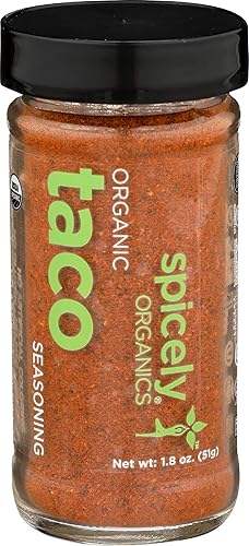 Spicely Organic Seasoning Taco - Tarro de 1.80 onzas certificado sin gluten