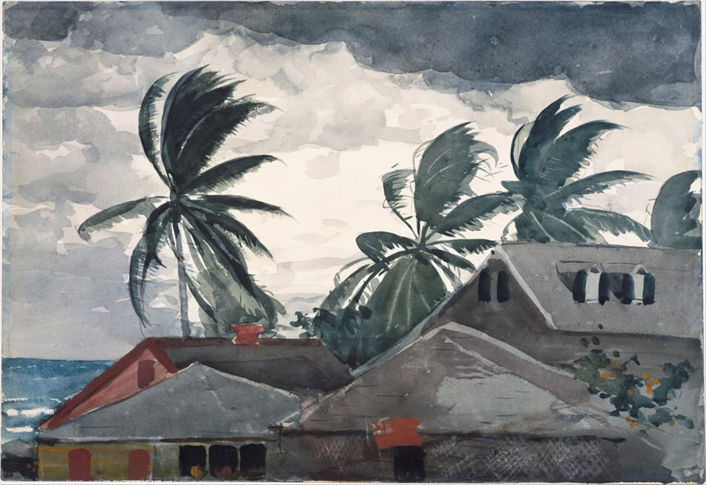 ARTXLXXBN Famous Print Painting Colorful Art Print Hurricane Bahamas by Winslow Homer Canvas Art Decorations for Home Decor 60x90cm
