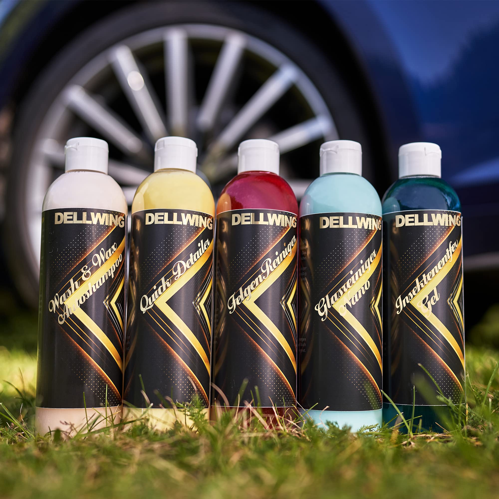 DELLWING Quick Detailer Auto 5 litrów – bardzo szybka, ale delikatna i dokładna pielęgnacja lakieru dla idealnego wykończenia lakieru – szybki środek czyszczący do lakieru z ceramiczną ochroną