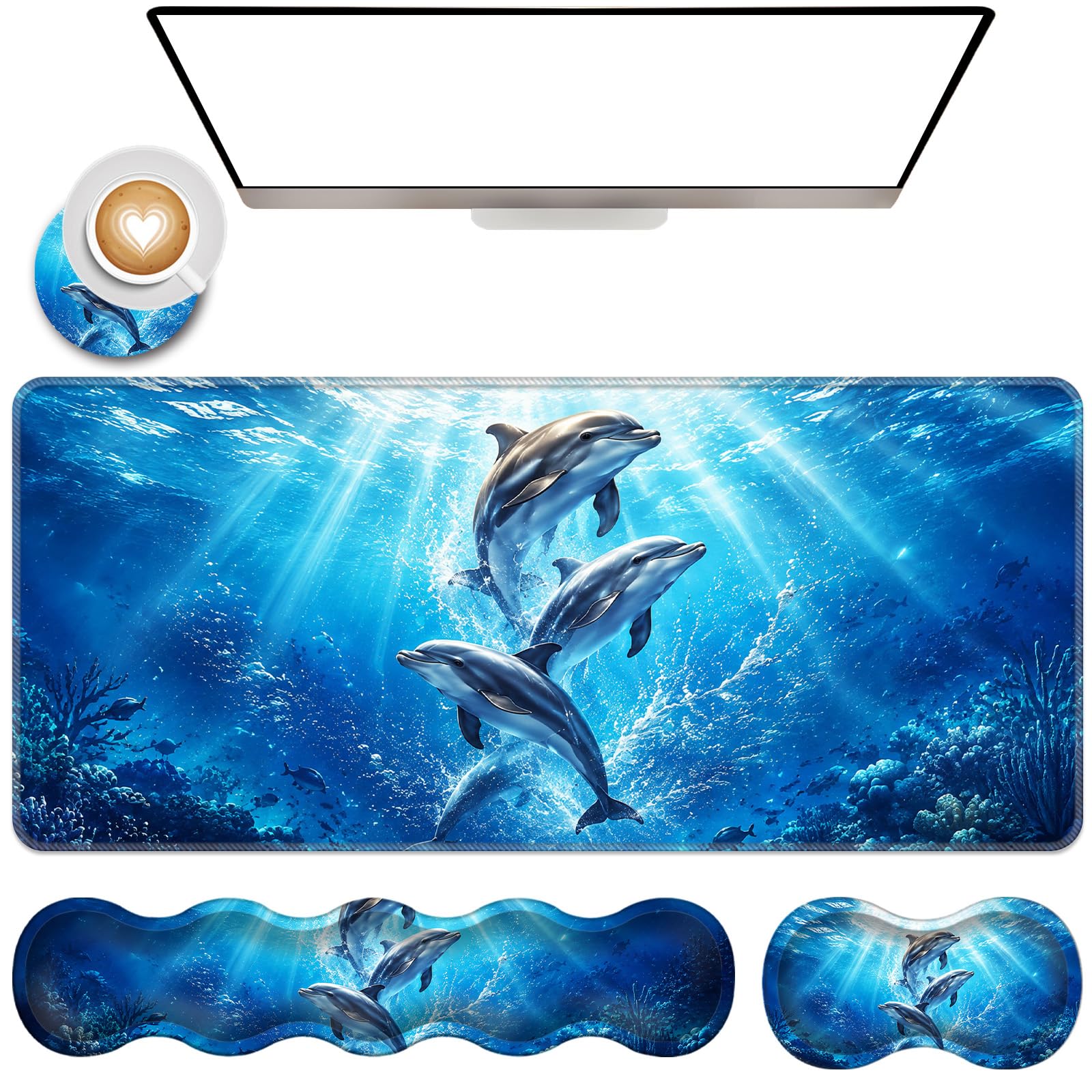 Gaming Mouse Pad Wrist Rest Set - Ergonomic Comfort -10