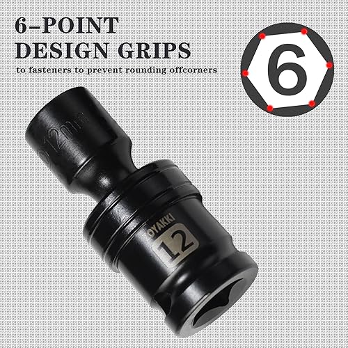 Miniatura 175 de Enchufe de impacto de 6 PT de 1/2" x 0.827 in de profundidad, CR-MO, 1/2 pulgada de accionamiento de 6 puntos para una fácil extracción