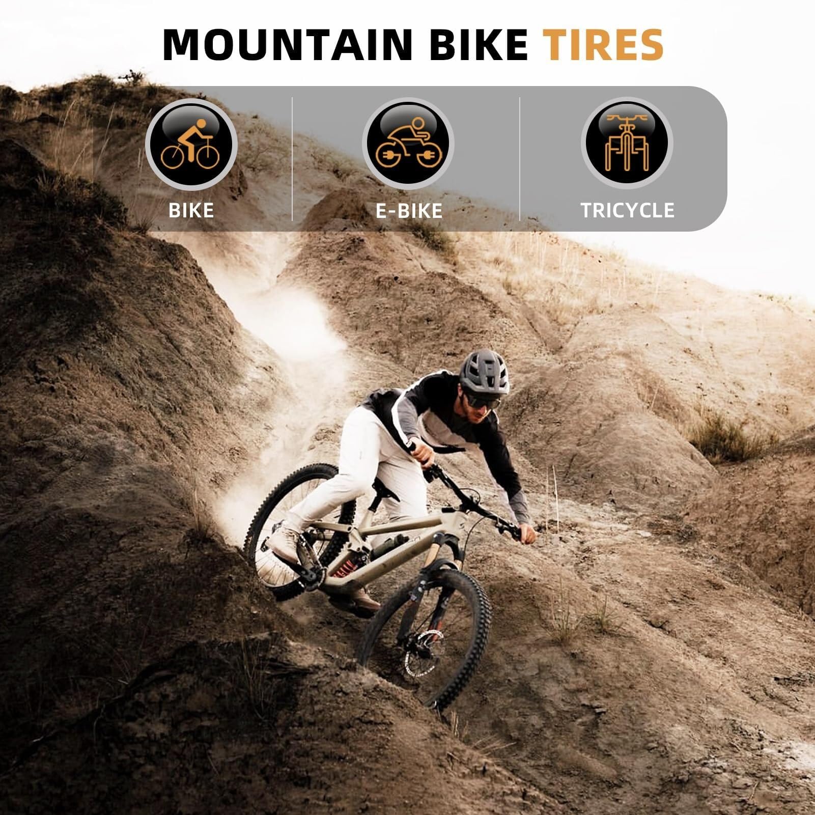 2PCS 27,5X2,10/52-584 Pulgadas Neumáticos Y Cámaras para Bicicletas De Gravel con Palancas 27,5 2,10/52-584 Pulgadas 60 TPI A Prueba De Pinchazos Juego De Recambio Neumáticos