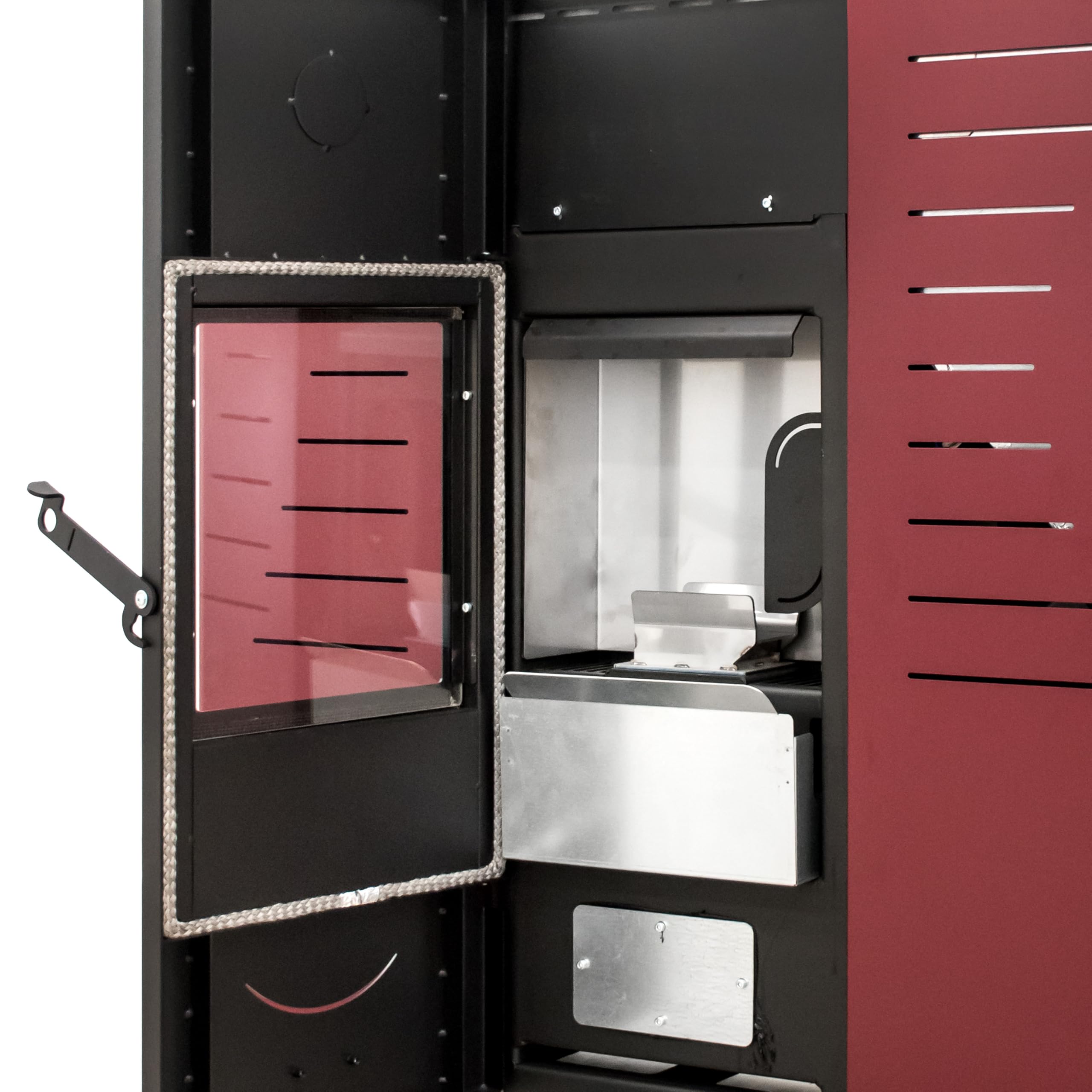 STUFE A PELLET ITALIA Italia 22 KW – Estufa de pellets Hydro para calefacción y agua caliente, eficiencia 90% calentador, 140 m², diseño fino, autonomía de 16 h, programable, 5 potencias, garantía de
