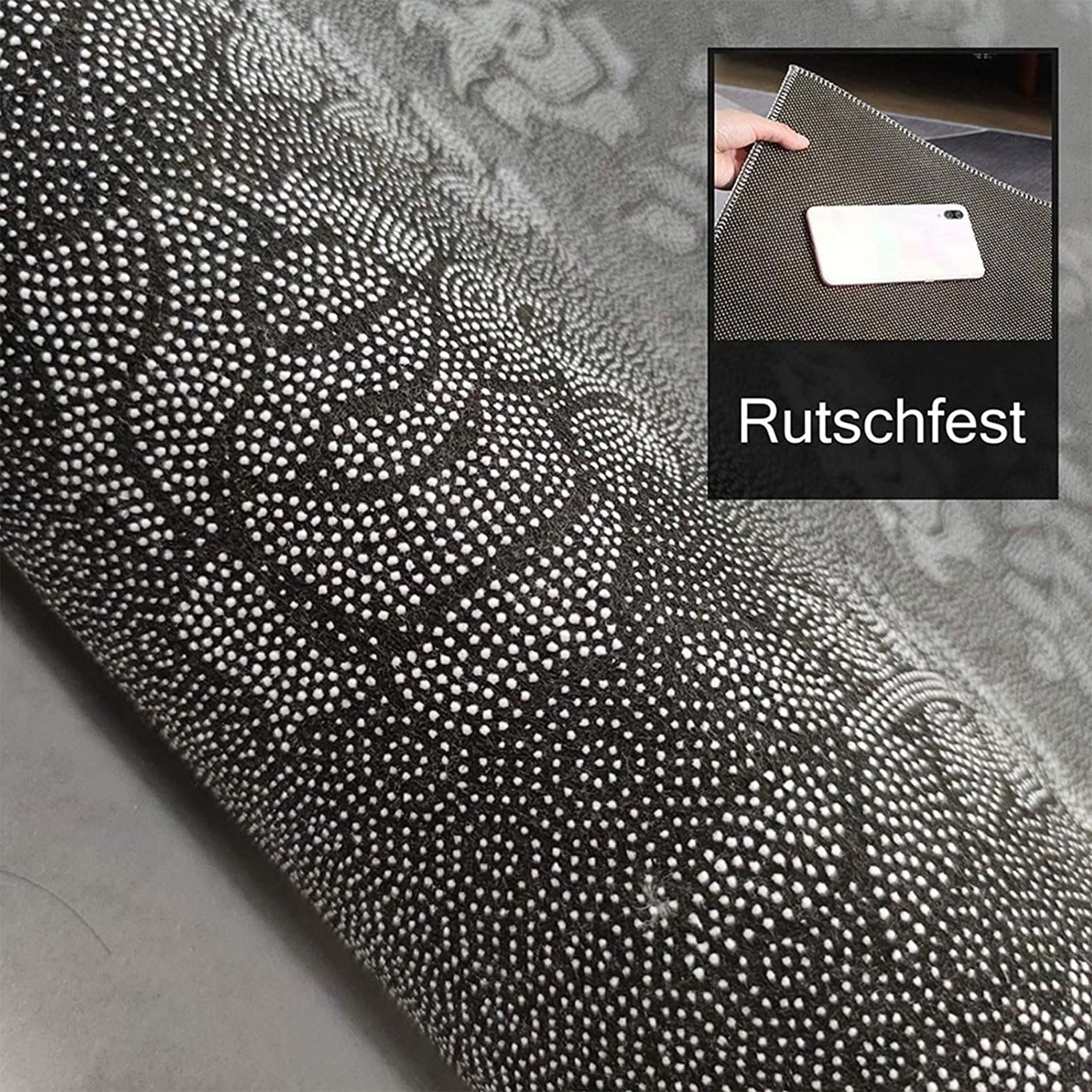 Tapis de Passage sur Mesure 85 x 150 cm Lavable Antiderapant Tapis Entree Interieur, Absorbant, Personnalisable, Entretien Facile pour Salon, Chambre, Cuisine, D