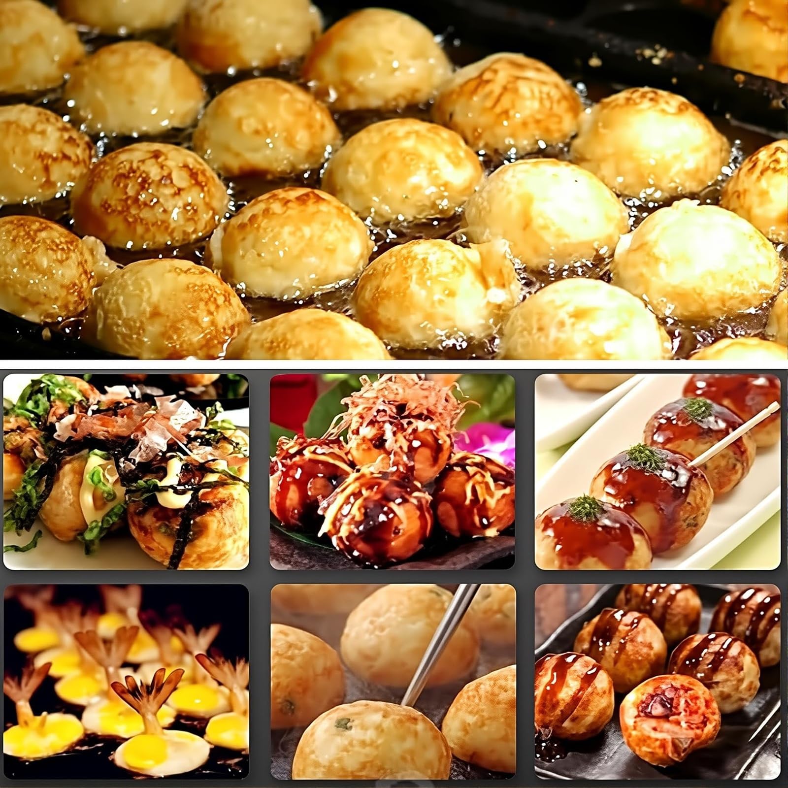 Elektryczny opiekacz do Takoyaki (28 otworów, 40 mm) – Urządzenie do kulek rybnych i z ośmiornicy, nieprzywierająca płyta grzewcza, regulacja temperatury 50–300°C, moc 1650 W – Idealne do użytku