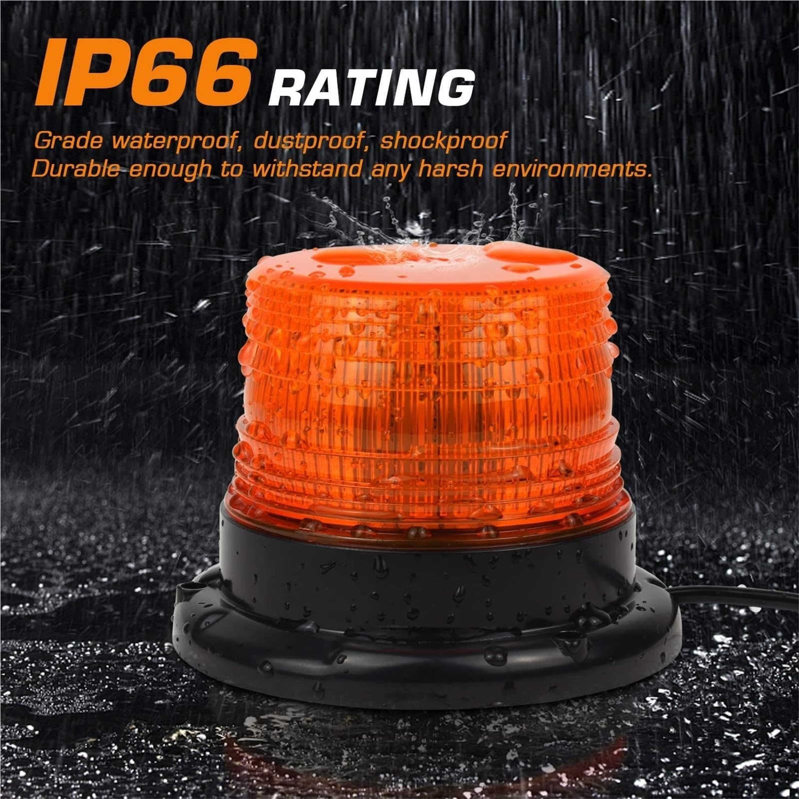 Luz estroboscópica LED amarilla de advertencia for policía, luces intermitentes de emergencia for techo de coche, camión o vehículo, luz de señalización de tráfico, 12V/24V(Red Light)