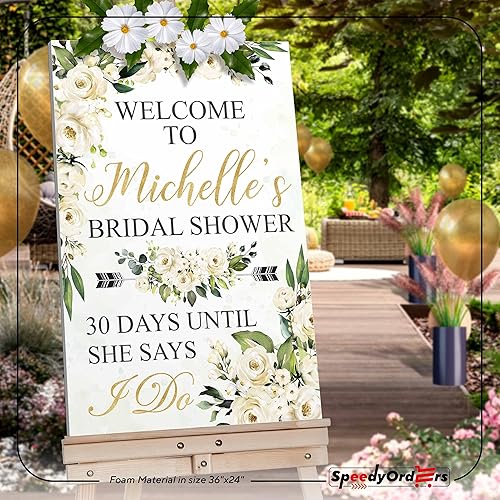 Miniatura 5 de SPEEDYORDERS Boho decoración de ducha nupcial 35.8 in x 24.0 in, cartel de bienvenida bohemio, póster, suministros para fiesta de despedida de