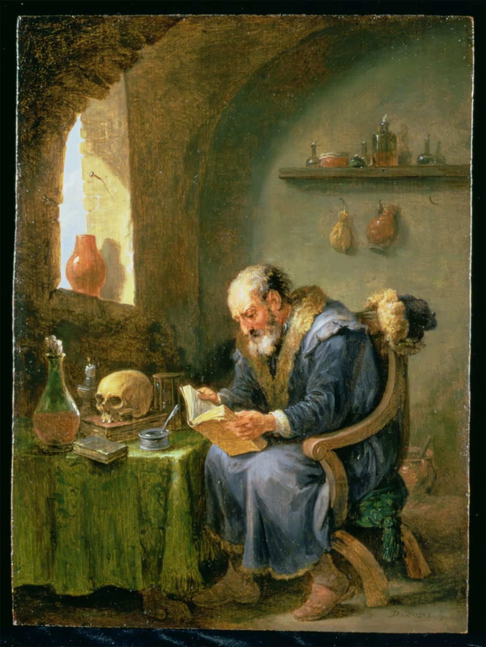 POSTERIIk Vintage Art Print Images Pictures Print the Alchemist by David Teniers the Younger Modern Colour Posters for Office Home Decor 60x90cm