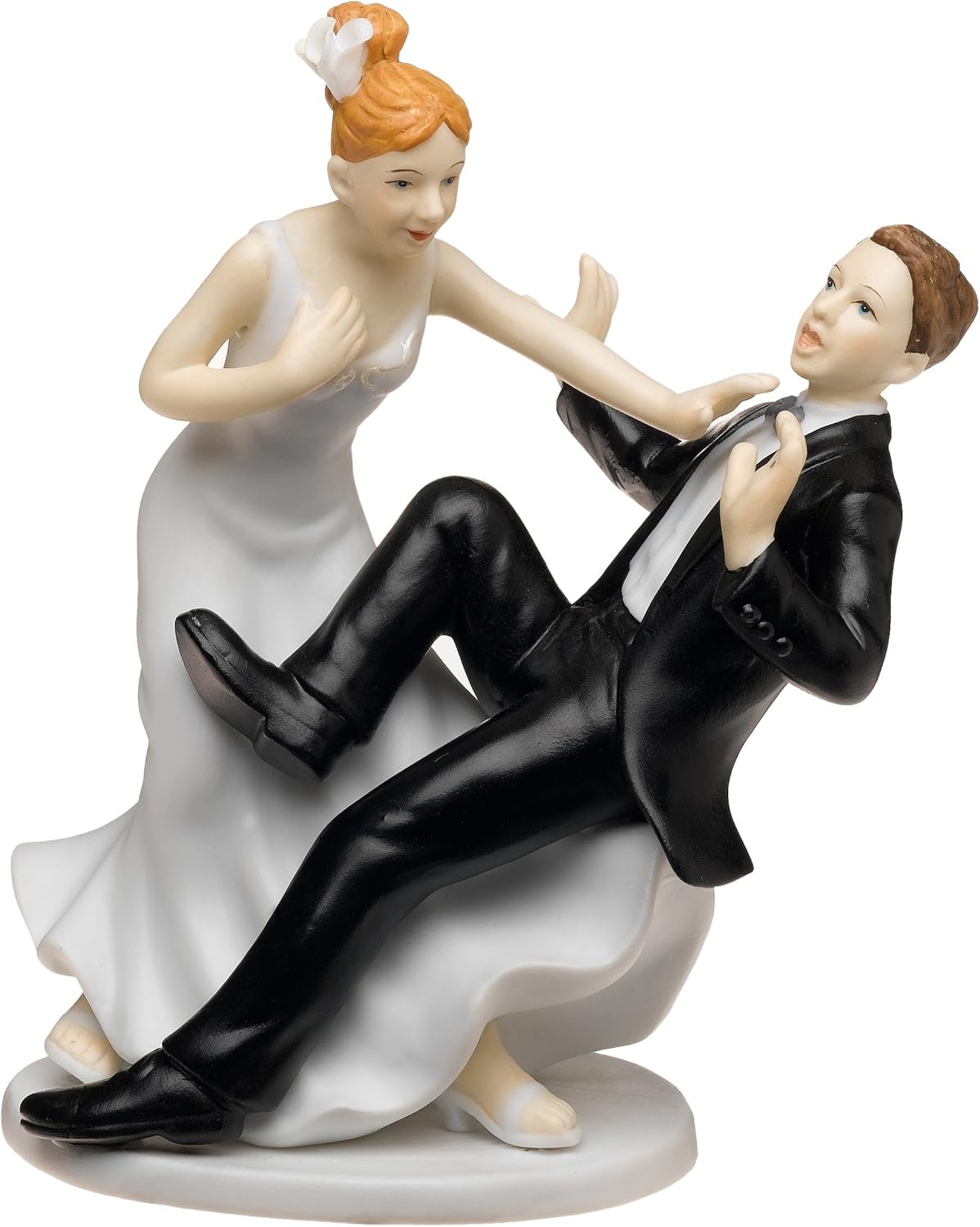 Weddingstar Comical Couple with the Groom "Taking a Plunge" - Caucasian