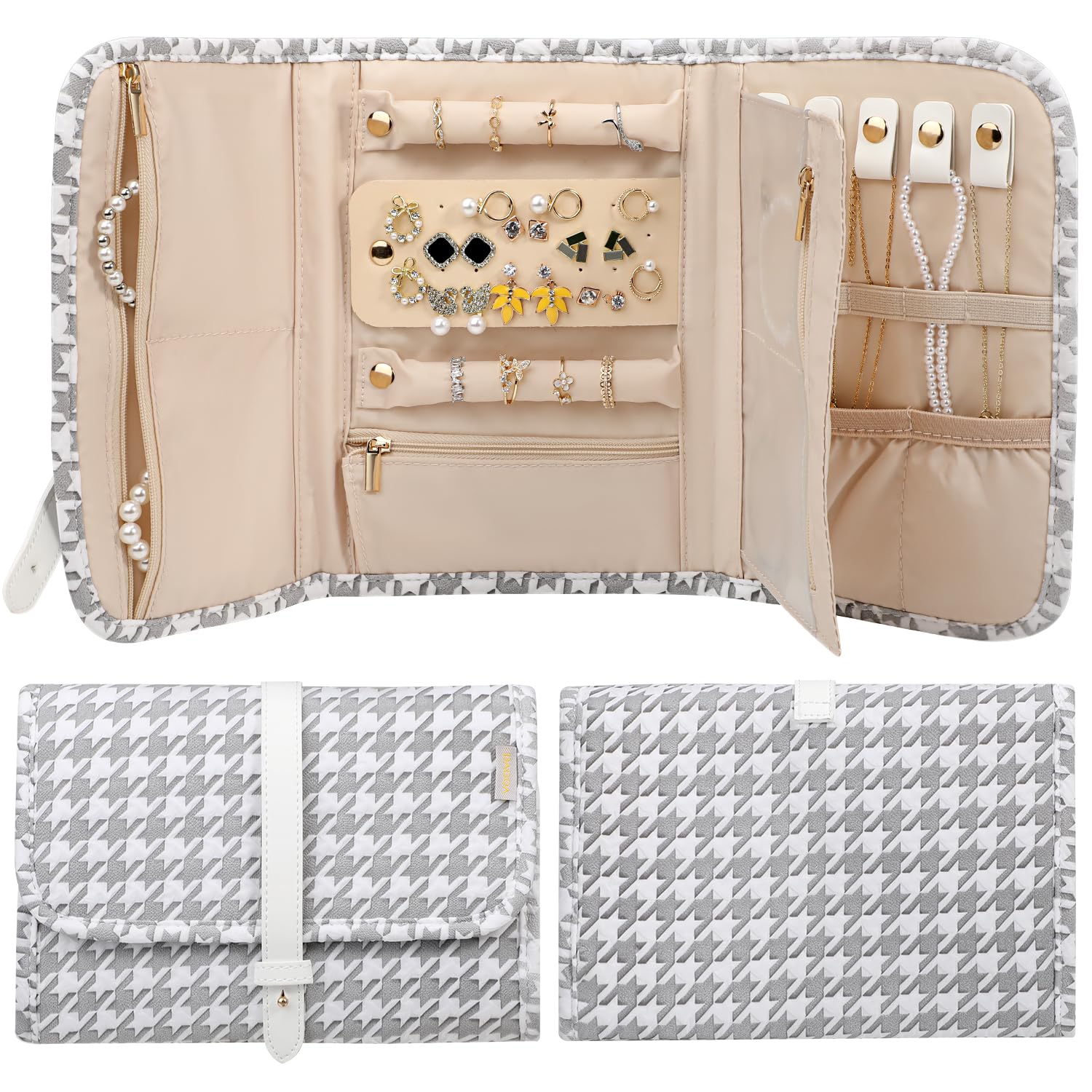 Necklace Tangle-free Storage Voova Travel Jewelry Organizer Case ...