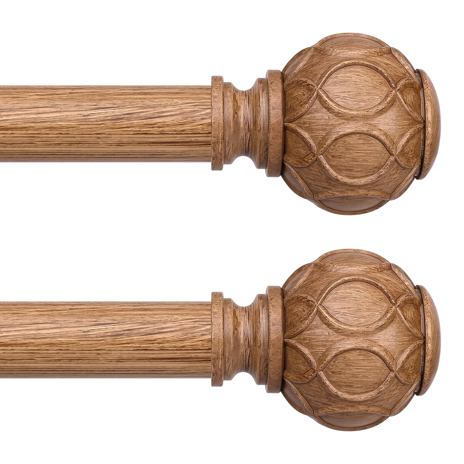 White Farmhouse Curtain Rods - 2 Pack -12