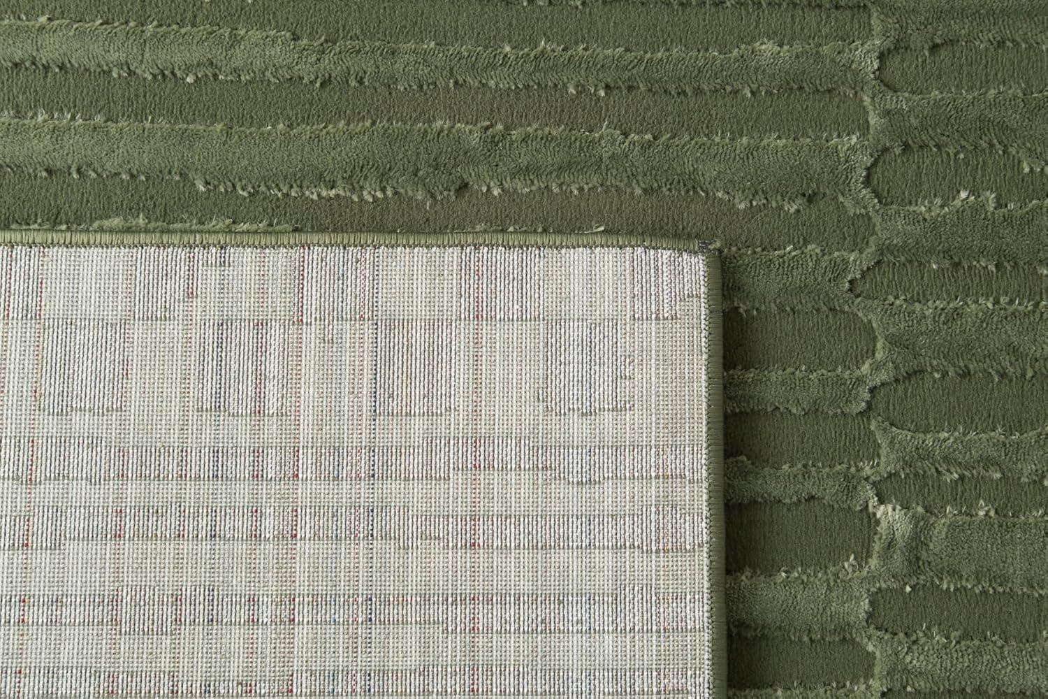 Soloba 7'10"x10' Washable Area Rug for Living Room Bedroom - 100% Recycled Oeko-TEX Certified, Medium Pile, Green