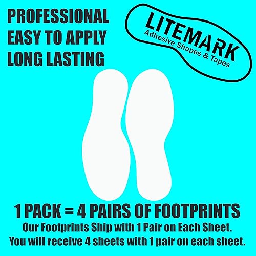 Vista 153 de LiteMark Calcomanías de vinilo duraderas con acabado brillante, tamaño mediano de 9 pulgadas, ideal para suelos, techos, paredes y la mayoría