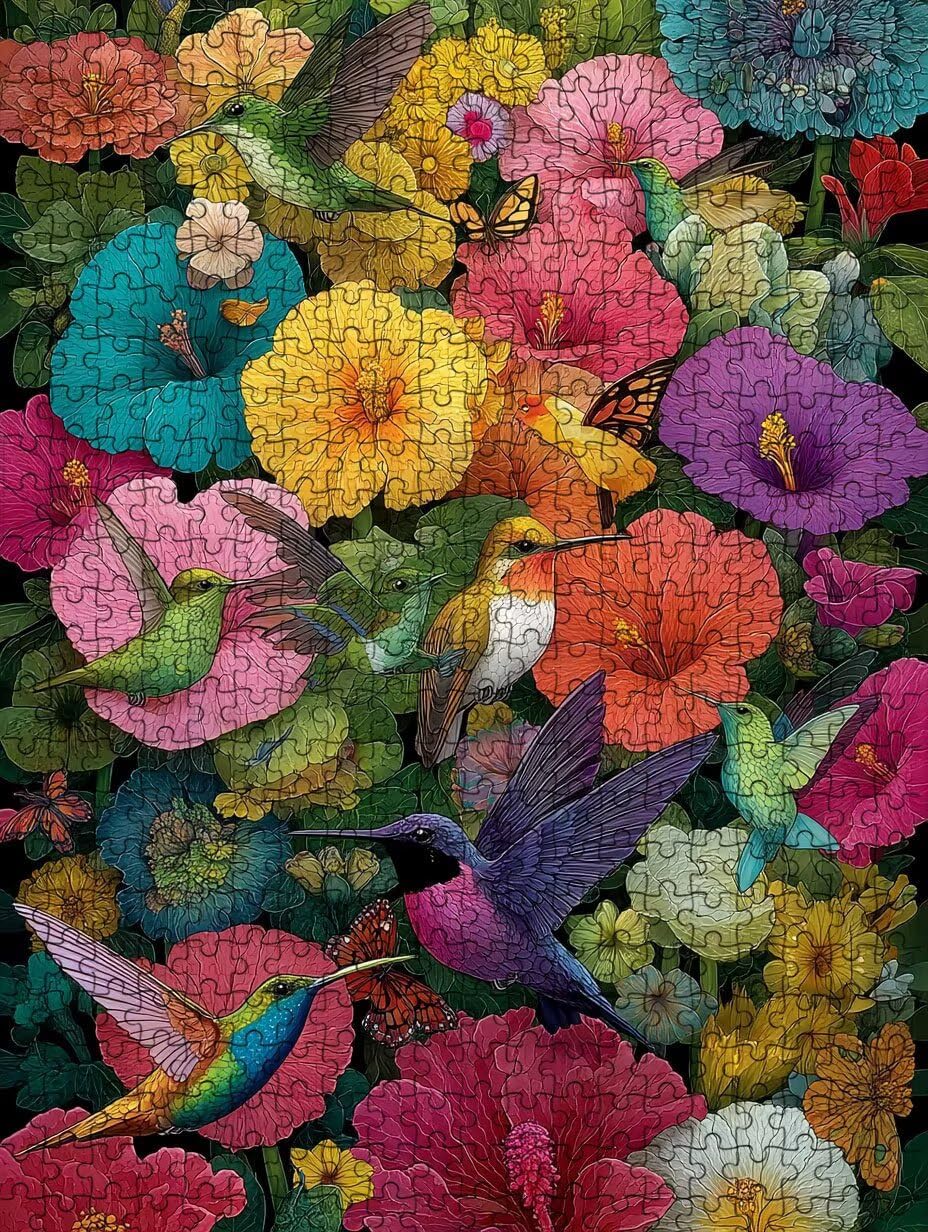 Puzzle 6000 Pezzi, Jigsaw Puzzle per Adulti, Uccelli Fiori BLQSBGA6-345 | Puzzle Classici, Impossibile Difficile Sfidanti Puzzles, Puzzle Decorativo per La Famiglia, Come Regalo e Decorazione Pareti