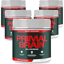 Primal Brain Powder, Official Primal Brain Supplement for Brain Health & Memory Support - Maximum Strength, Advanced Formula Nootropic Powder, All Natural PrimalBrain Health Support Reviews 5 Pack