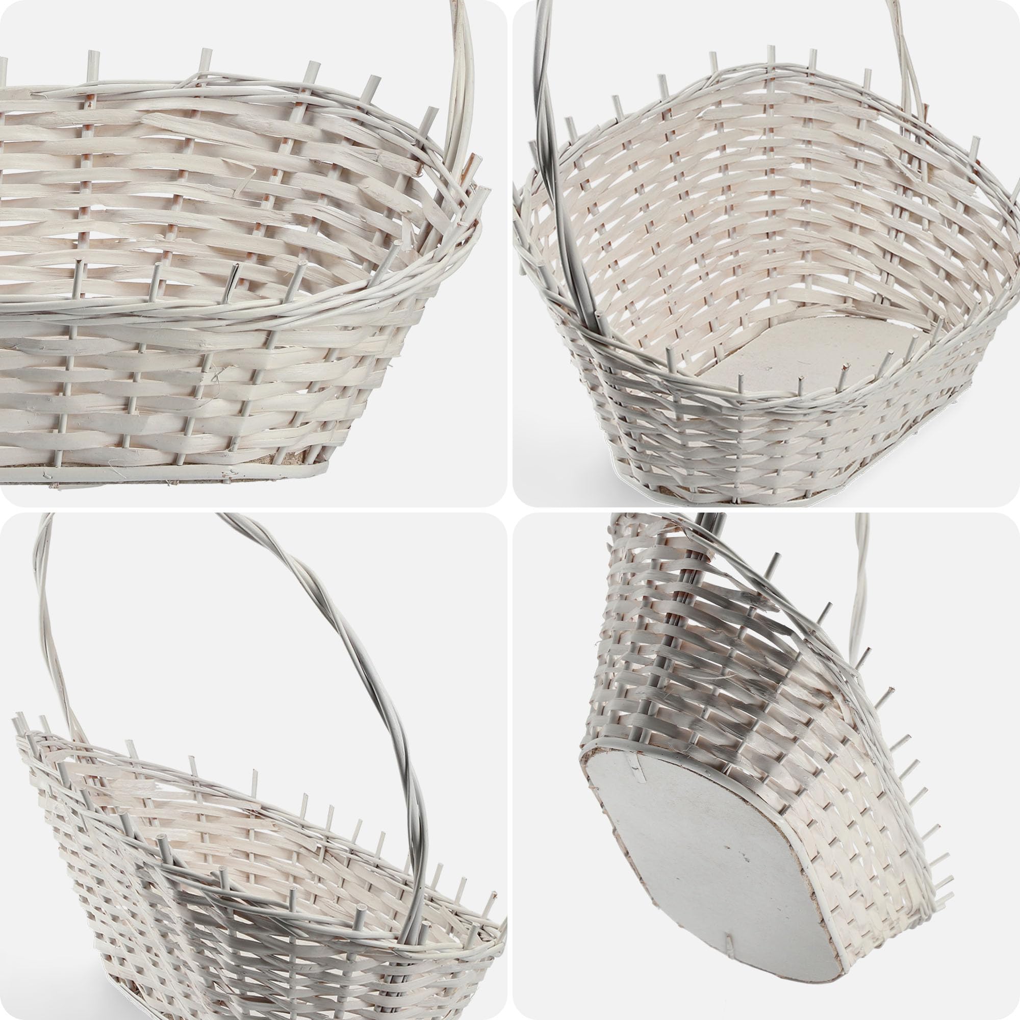 KADAX Panier cadeau universel en osier tressé de qualité supérieure - Panier de rangement tressé - Panier de présentation (blanc, petit)