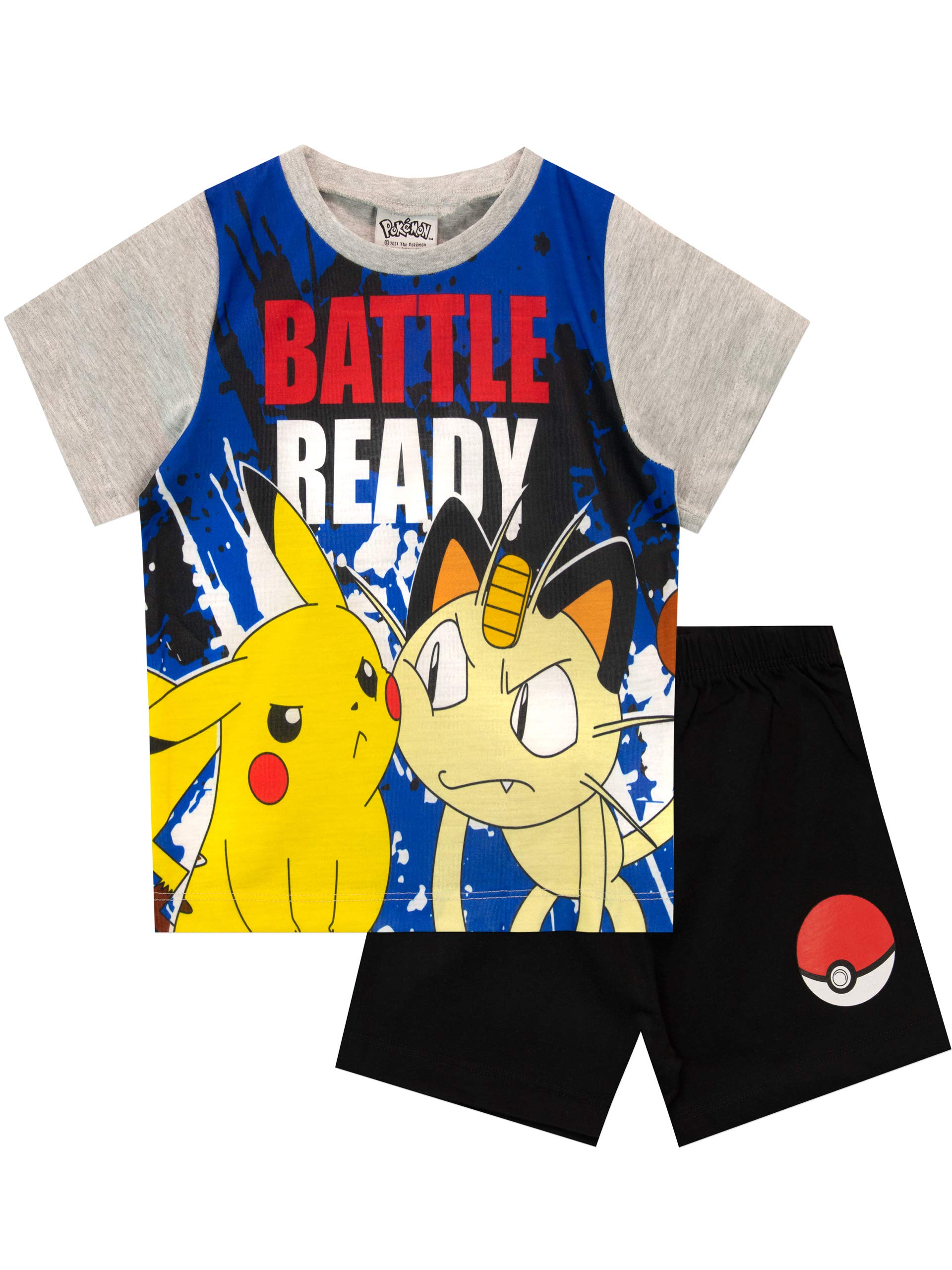 Pokémon Boys Grey Pokemon Short Pyjamas Pikachu 5-6 Years