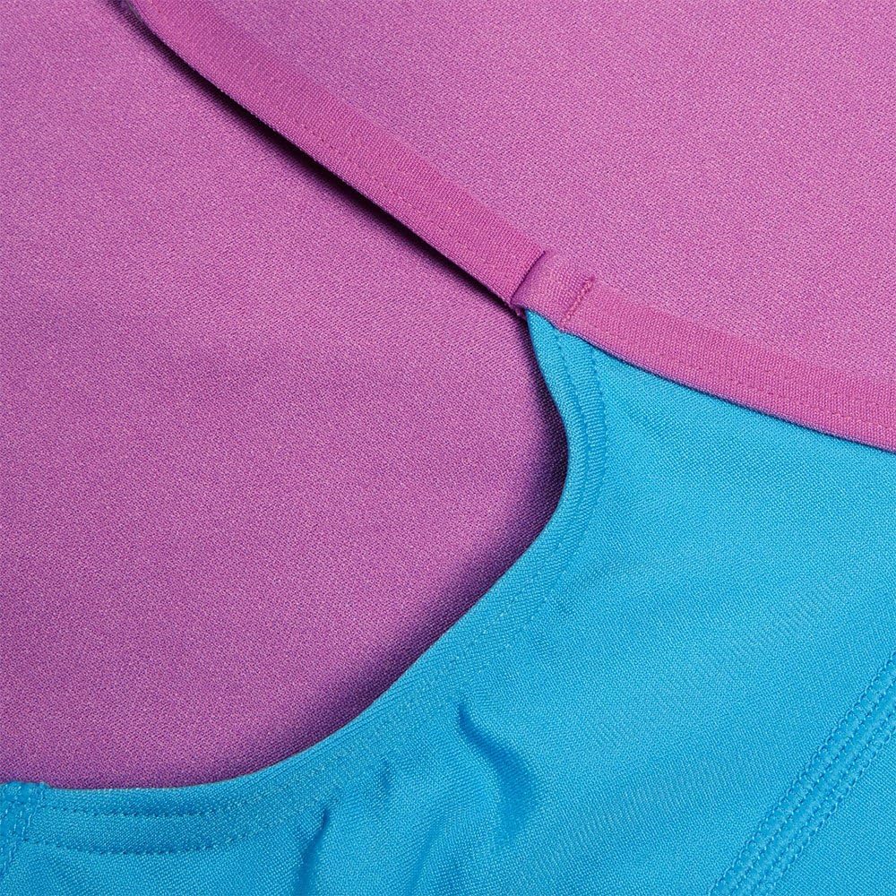 Costume da bagno intero Lane Line Back per bambina Blu / Rosa