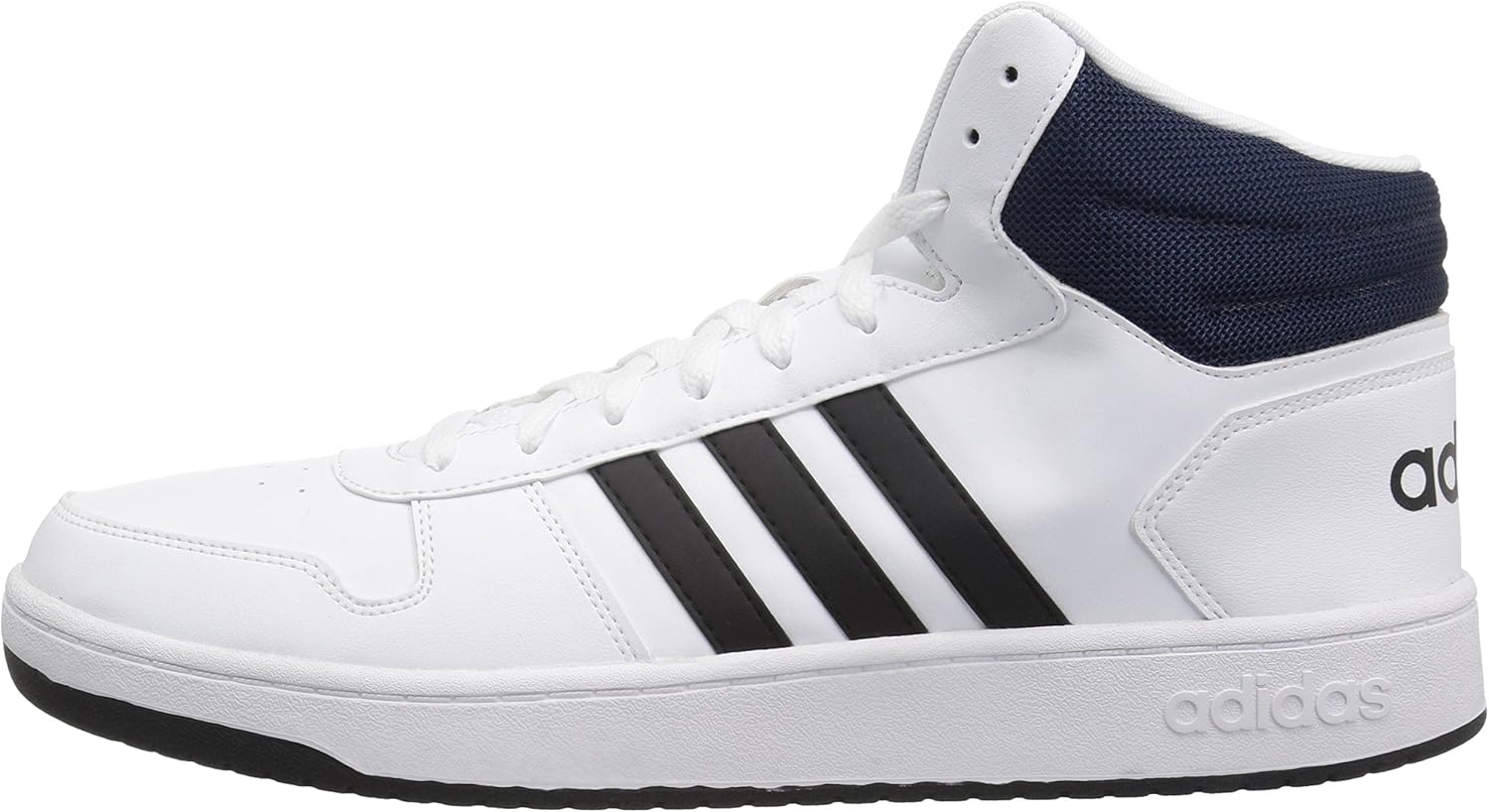 adidas Men's VS Hoops Mid 2.0, White/Core Black/Collegiate Navy, 13 M US