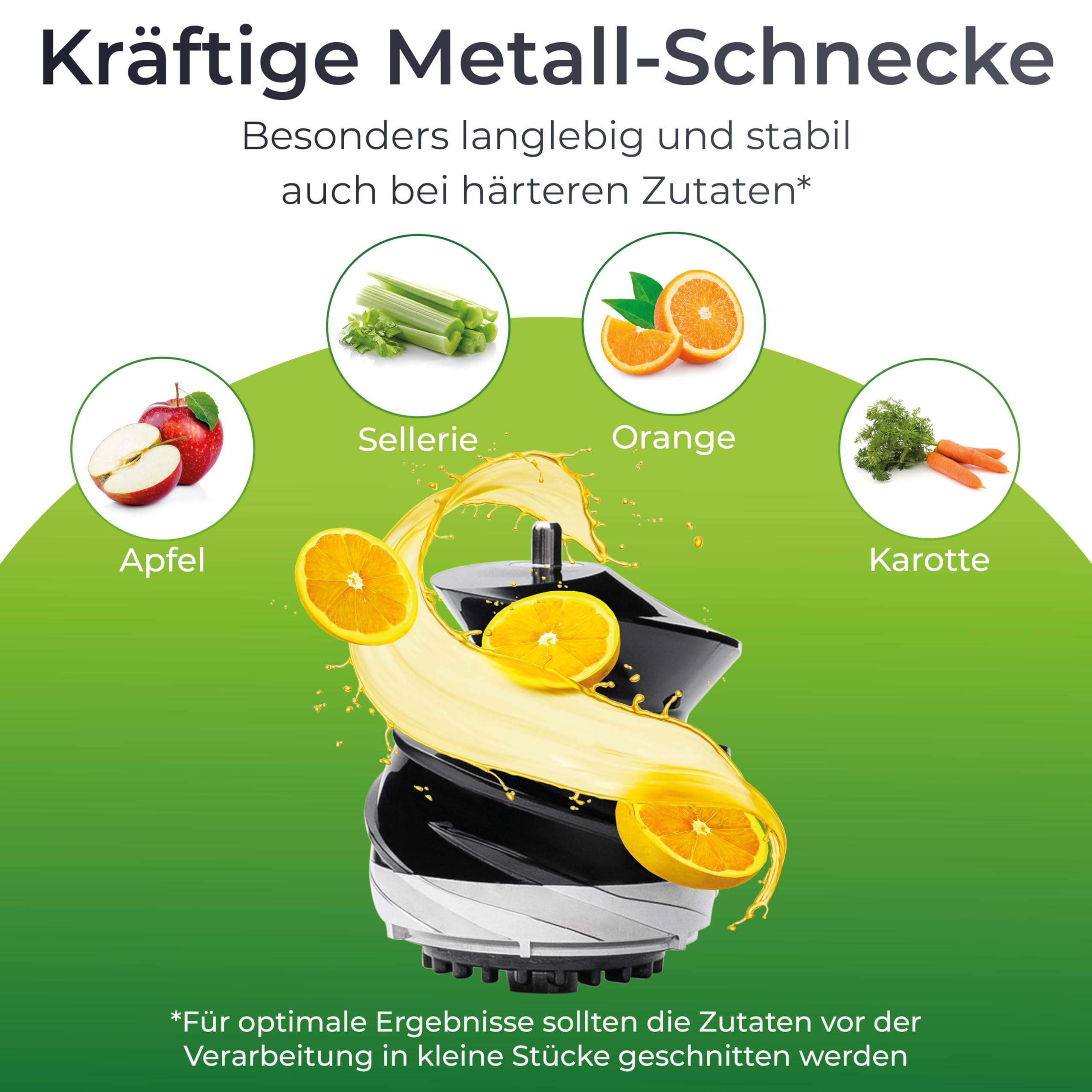 KLAMER Slow Juicer Gemüse und Obst, Entsafter mit Rückwärtsgang, elektrische Fruchtpresse mit Bürste und 2 Behältern, schlankes Design, schwarz