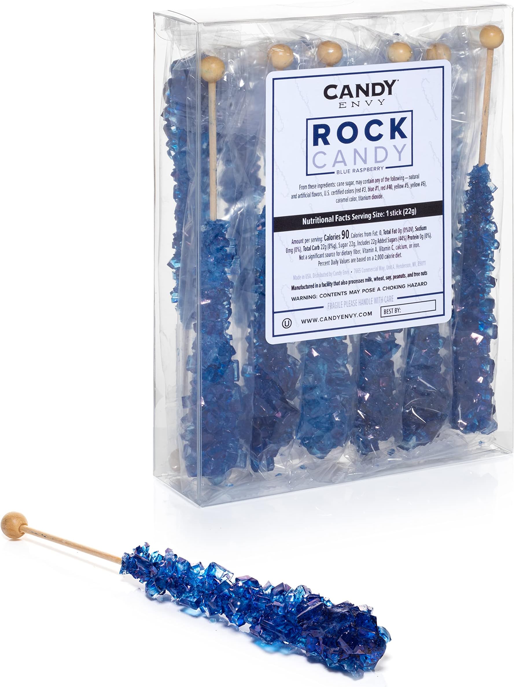 Candy Envy Light Pink Rock Candy Sugar Sticks Cherry