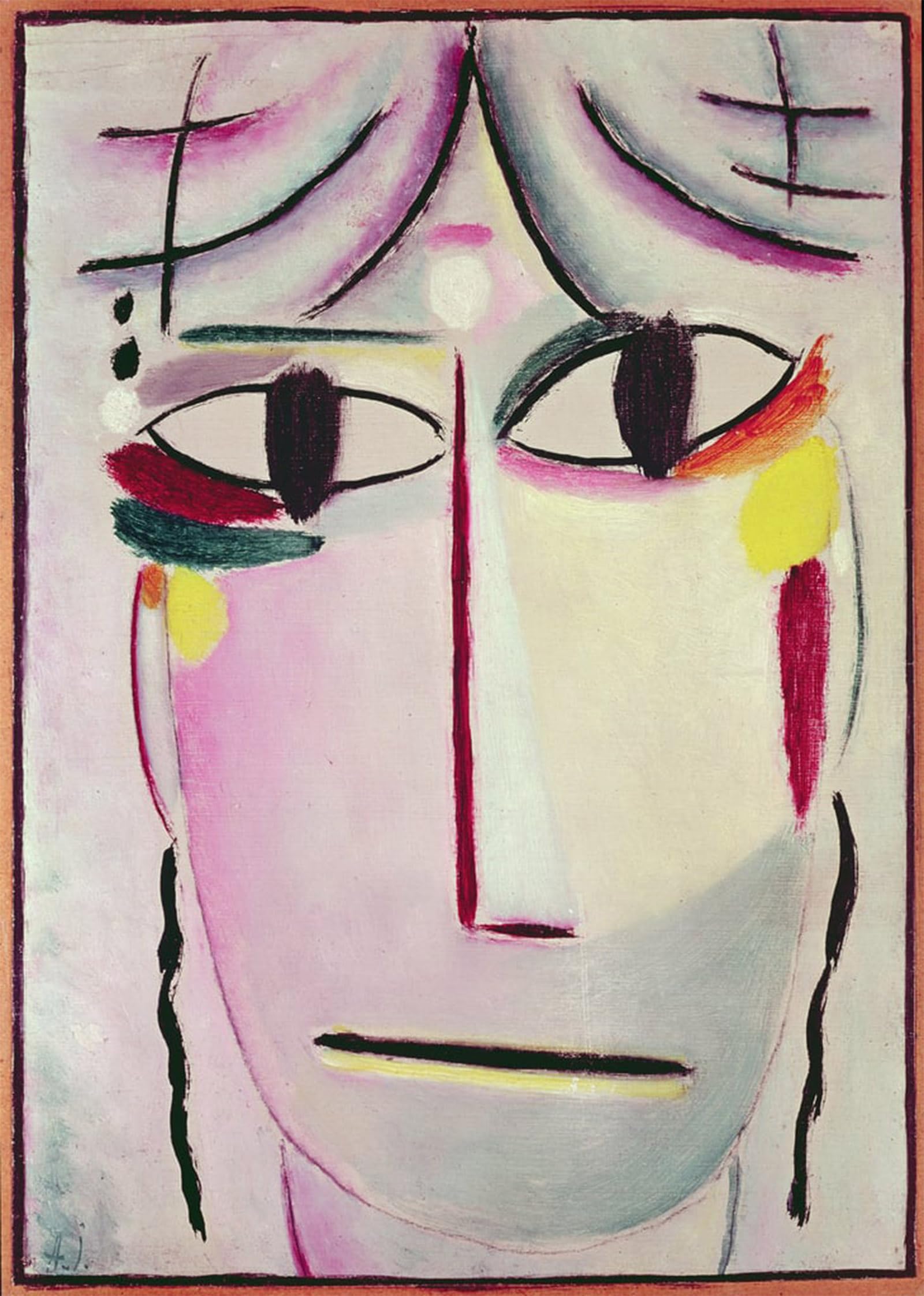 POSTERIIk Famous Modern Artwork Art Mural the Redeemer's Face by Alexej Von Jawlensky Oil Paintings Pictures for Home Decor 60x90cm