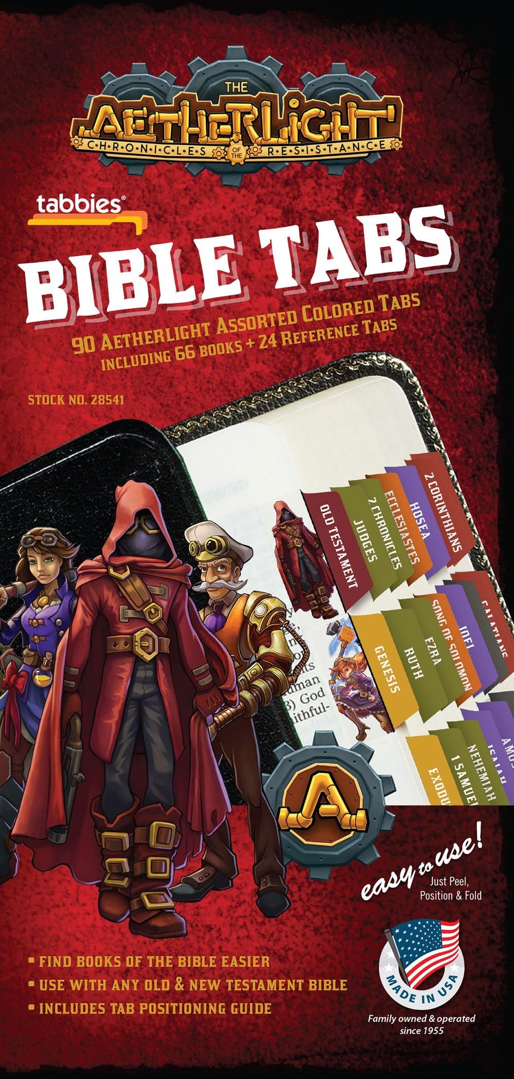 Tabbies Aetherlight Bibelindex-Tabs, Altes & Neues Testament, 90 verschiedene Registerkarten inklusive 66 Bücher & 24 Referenzreiter