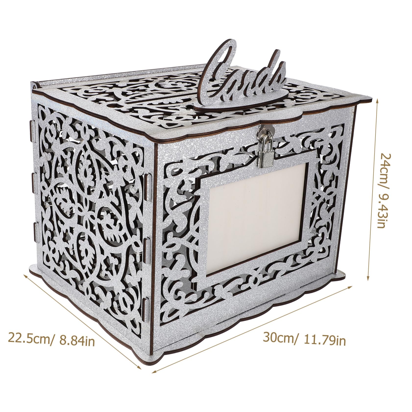 Scatola Per Buste Matrimonio in Legno Scatola Per Biglietti Da Sposa Cornice Per Foto Contenitore Per Ricevimenti Di Nozze