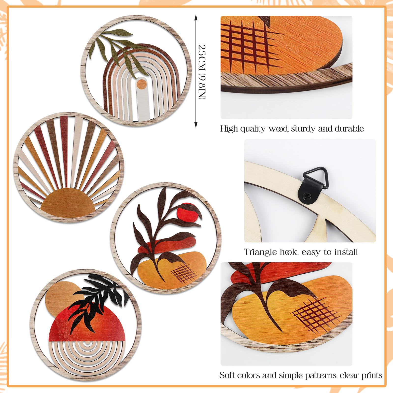 Generic Décoration Murale Bohème En Bois Pour Chambre à Coucher, Salle De Bain, Chambre De Bébé, Yoga, Spa