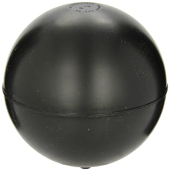 PF Series Bob Spherical Polypropylene Float, 1/4"-20 Female Spud, 6" Diameter, 61 oz Buoyancy