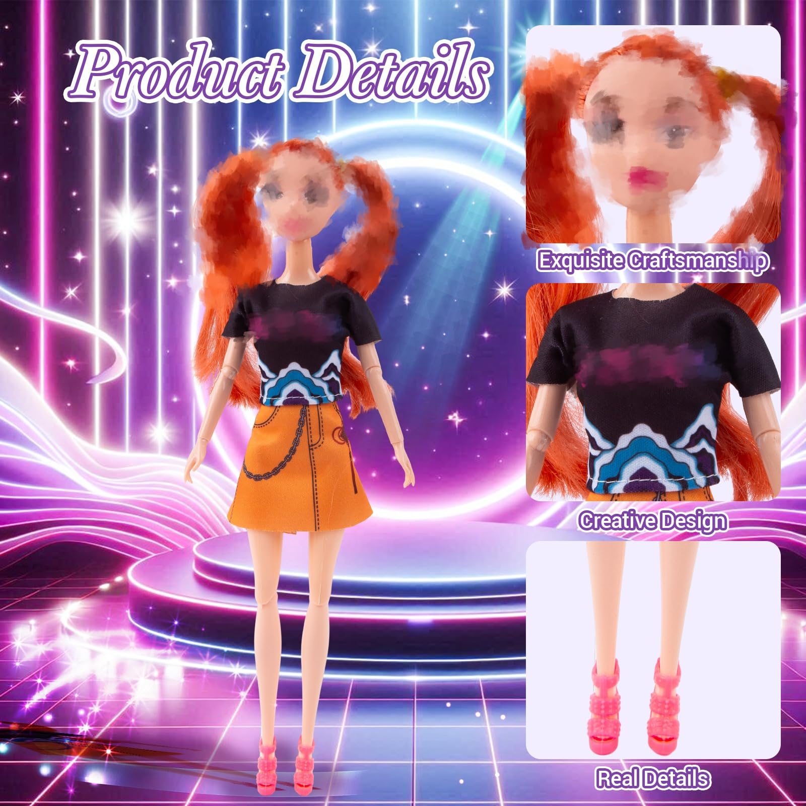 Kids Toys Hunter Figures, Cute Dolls & figurine with Movie Pop Singer Idol Collectible Models Set Anime Action Figures Fan Merch for Display Desk Decor Carnival Christmas Birthday Gifts - Image 3