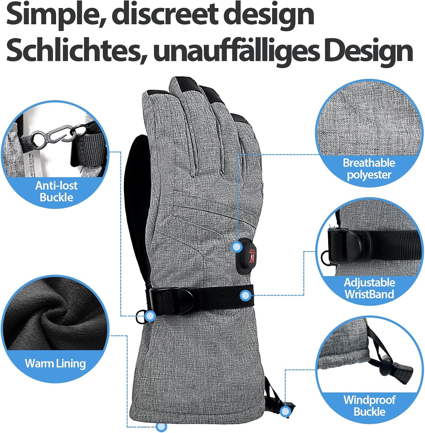 Aroma Season Heated Gloves design features