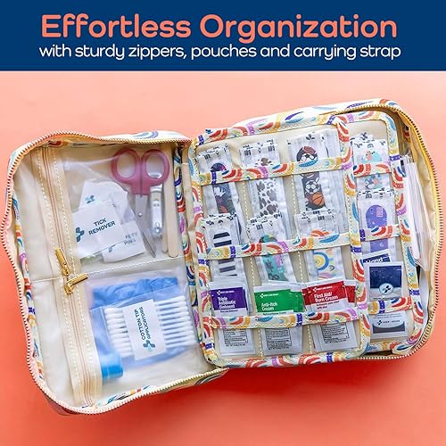 Miniatura 9 de KeepGoing - Kit de primeros auxilios para el hogar grande para niños, 270 piezas, kit de primeros auxilios para automóvil, hogar, dormitorio y barco