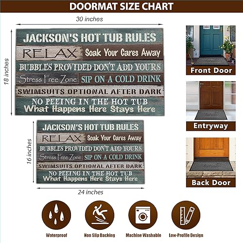 Miniatura 3 de V VIBEPY Felpudo de neón LED no real, estampado en toda la superficie, decoración personalizada para bañera de hidromasaje, decoración de baño,