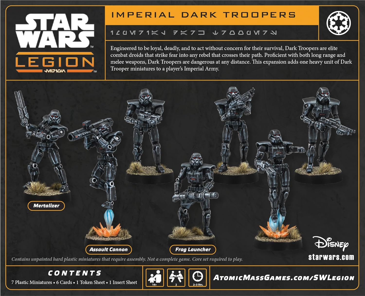 Asmodee Star Wars: Legion Dark Troopers - Galactic Empire Heavy Support Unit with Double Activation, Tabletop Miniatures Strategy Game for Kids & Adults, Ages 14+, 2 Players, 90 Min Playtime