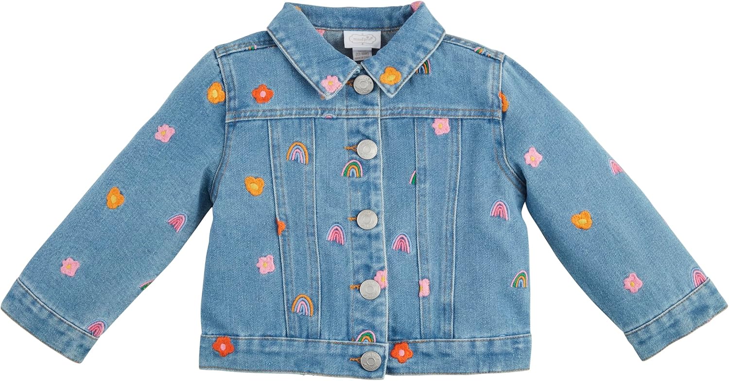 Mud Pie Girls' Mud Pie Children's Floral Embroidered Jacket