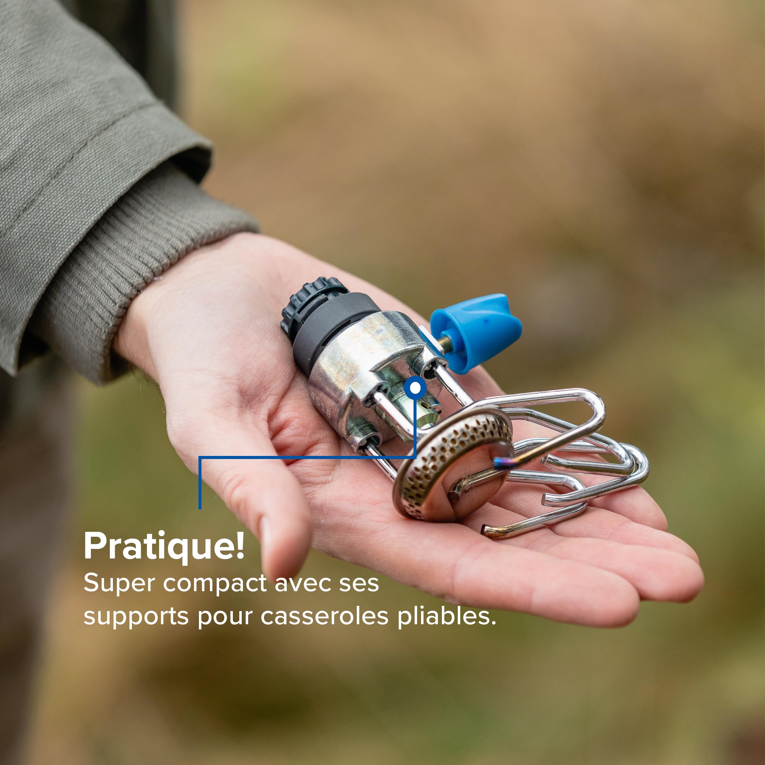 Campingaz Bleuet Micro Plus, réchaud 1 brûleur pour camping et festivals, manipulation simple, Bleu