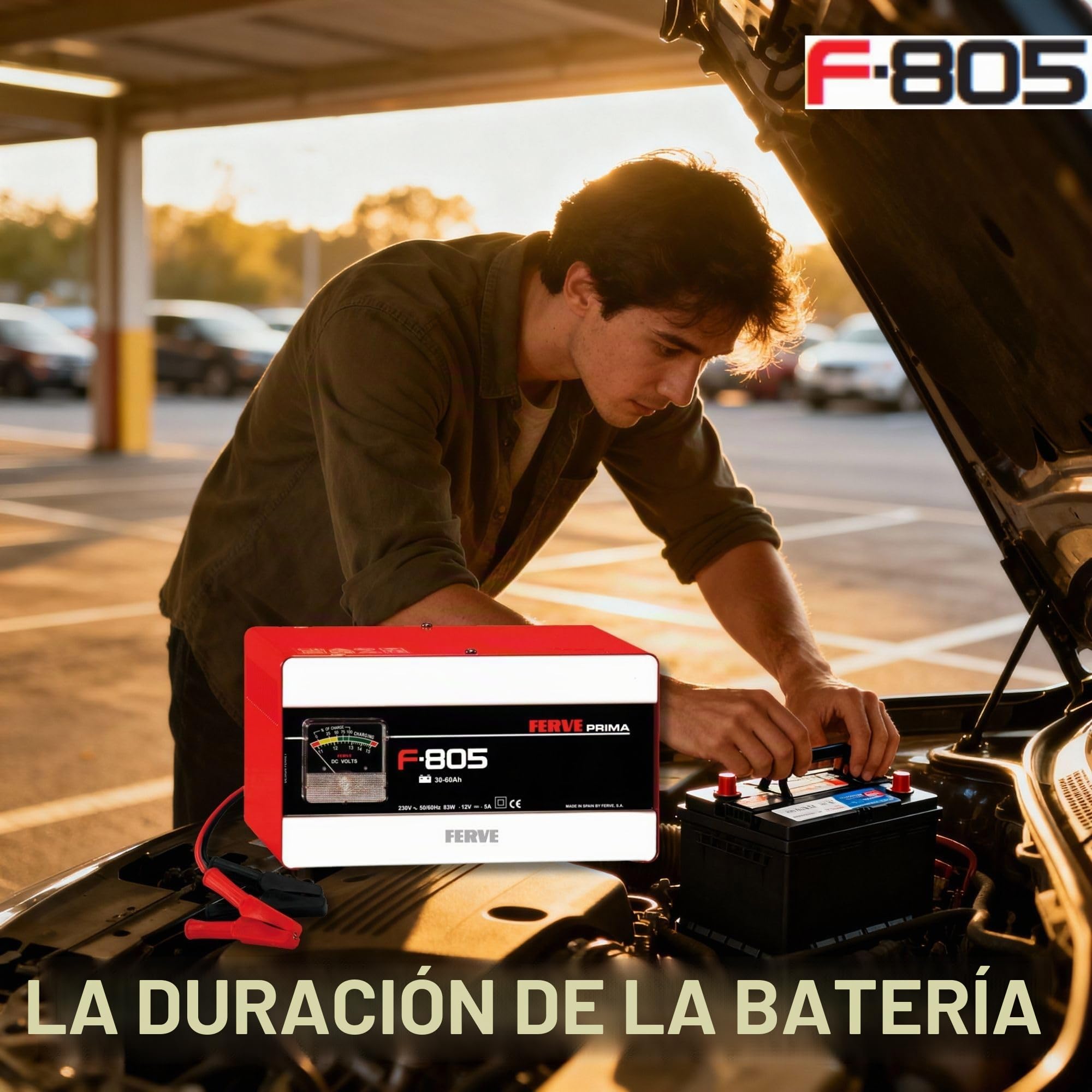 Ferve F-805 Cargador de Baterías de Plomo Ácido