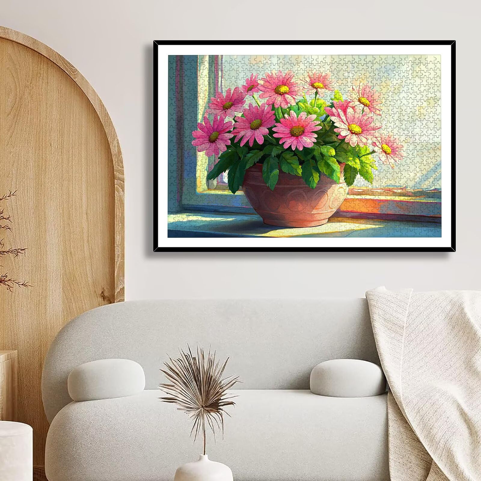 Puzzle 4000 Pezzi Fiore, Puzzle Finestra 4000 Pezzi Arte per Adulti e Bambini, Misura: 141.5x87.5 cm, Puzzles Legno per Adulti con Squisita Scatola di Imballaggio, Regalo Donna, Regalo Uomo, -8859