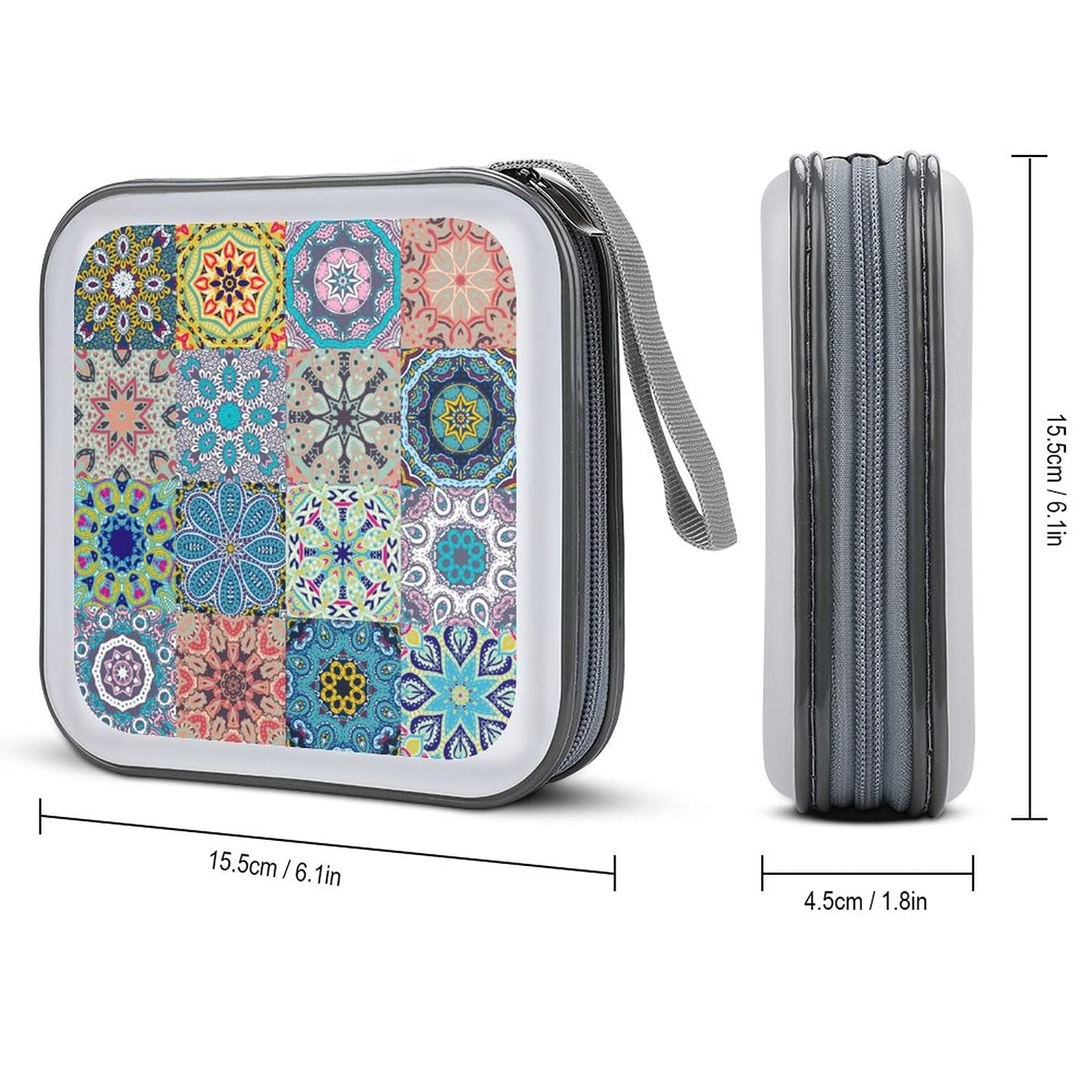 DVDケースまとめて Amazon | モロッカン タイル柄 CD DVDケース ディスク収納ケース