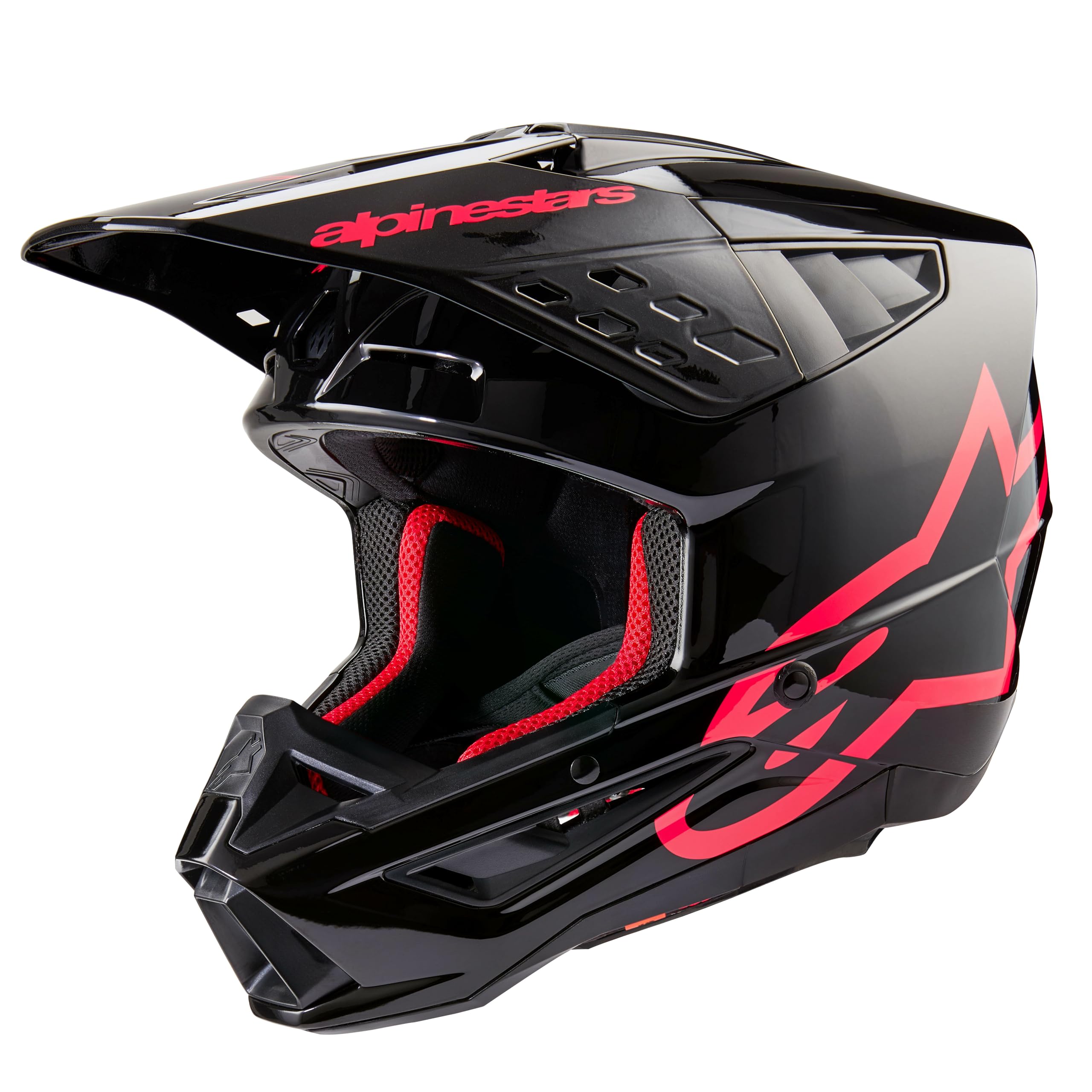 Alpinestars 8306423-1839-XXL: S-M5 Corp Helmet Black/Diva Pink Glossy 2X